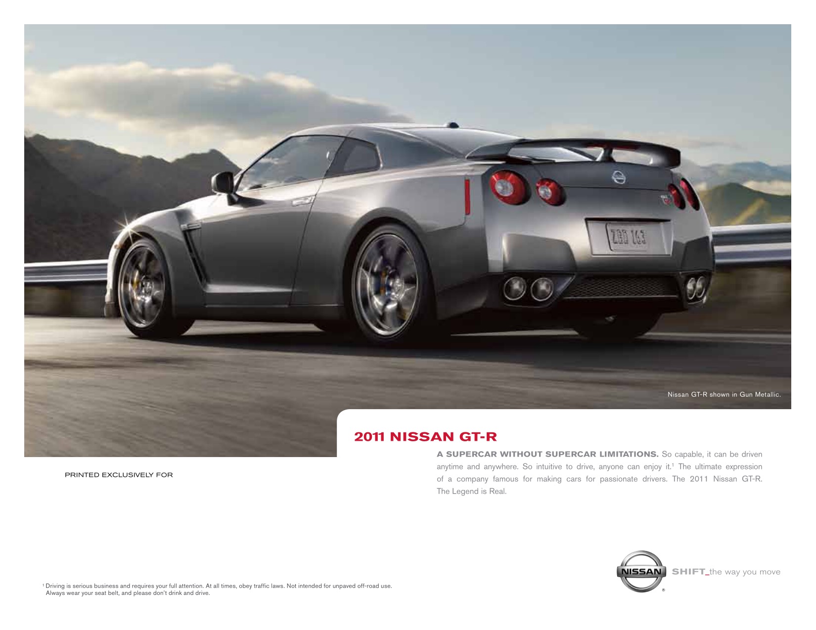 2011 Nissan GT-R Brochure